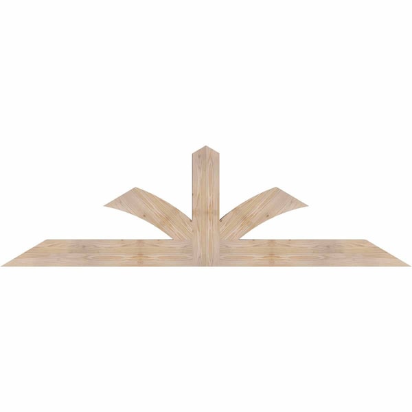 Ekena Millwork Richland Smooth Timber Gable Bracket, Douglas Fir, 84"W x 24"H x 3 1/2"D x 5 1/2"F, 7/12 Pitch GBW084X24X0406RIC00SDF - main